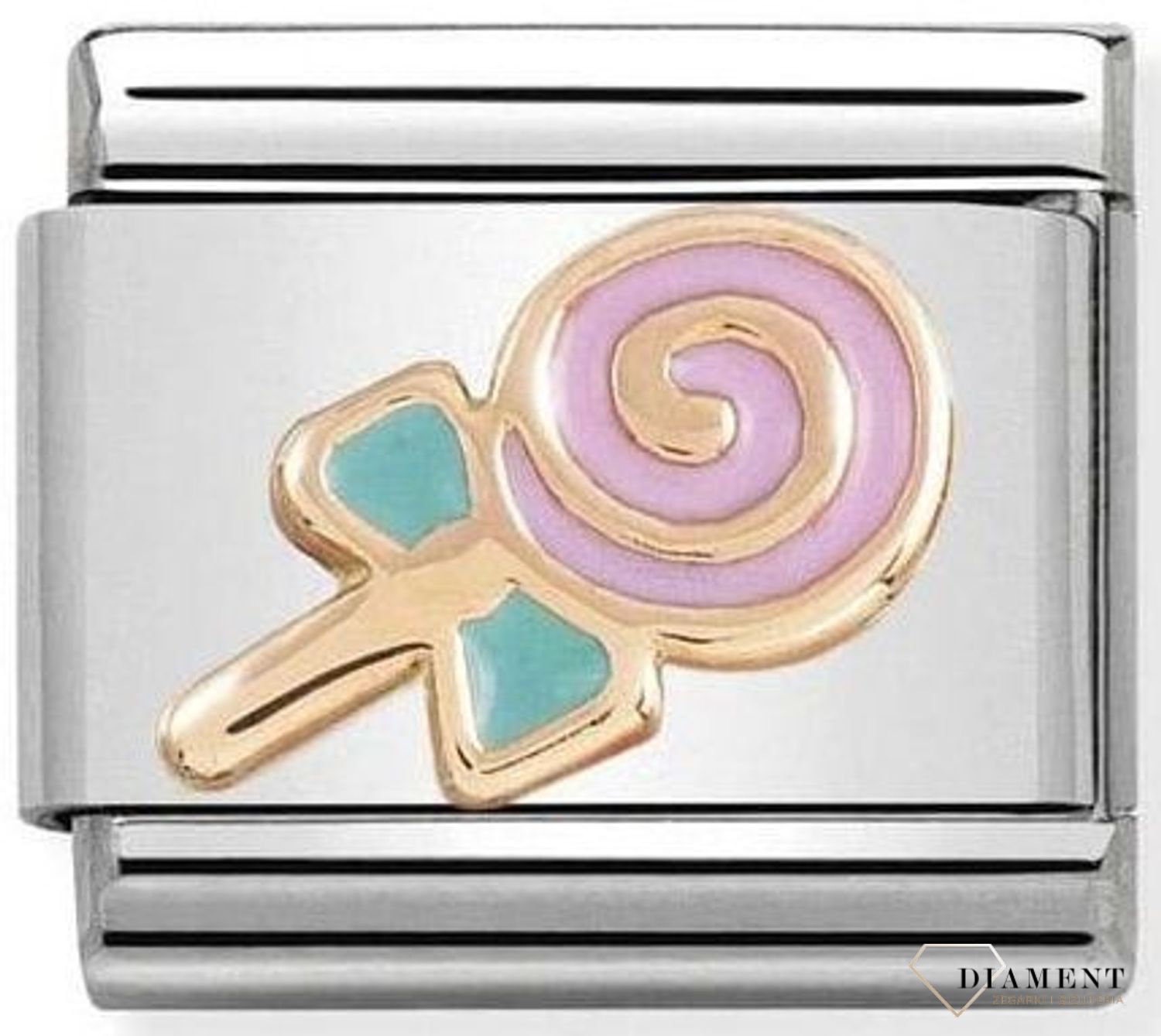 Nomination Link 9K zawieszka różowe złoto 'Lizak' 430203 06 biżuteria nomination nomination zawieszki nomination baza.jpg